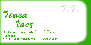 timea vacz business card